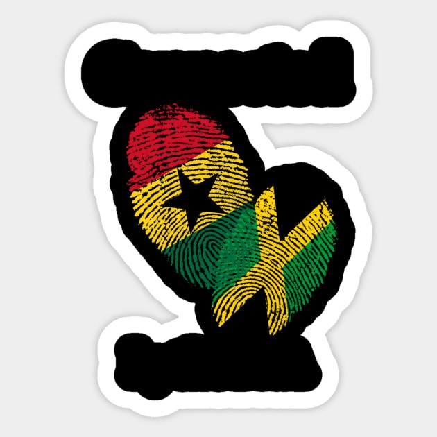 Ghana Jamaica DNA Connection Sticker by Nahya Fashion Shop